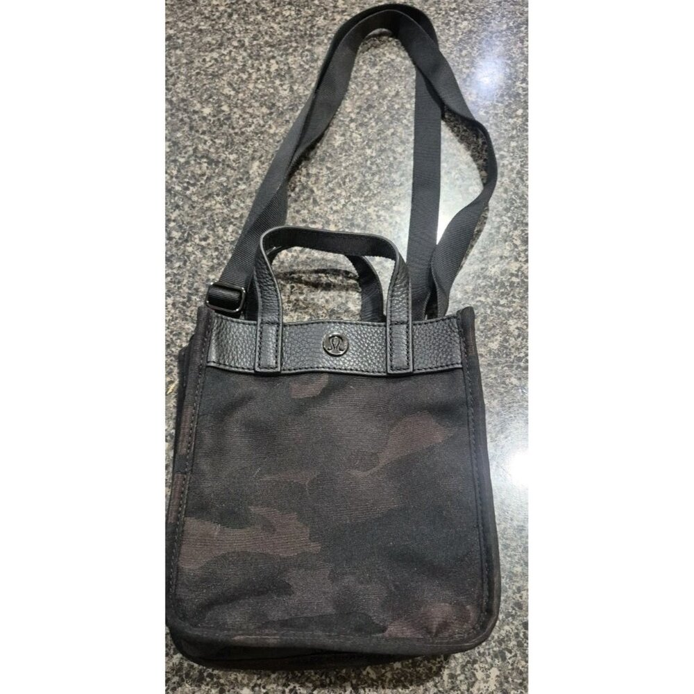Lululemon Now And Always Tote Crossover Purse Jacquard Camo Black & Brown